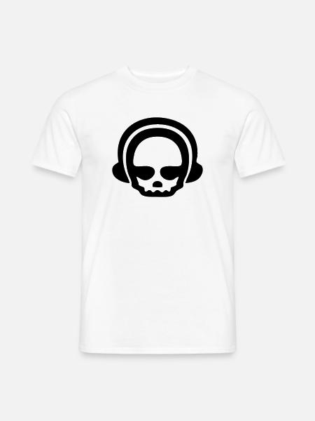 Headphone skull 1Clr - Men's T-Shirt - white