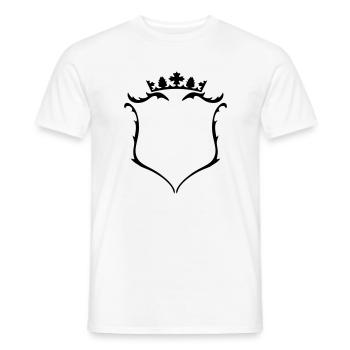 Un blason avec une couronne - T-shirt homme - blanc - Devant - AI Model Male 178 dark (178cm)