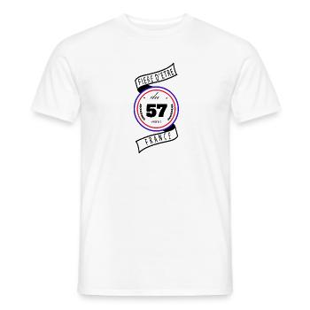 Fière D'être Du 57 Moselle - T-shirt homme - blanc - Devant - AI Model Male 178 dark (178cm)