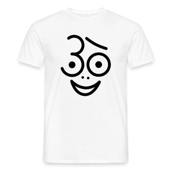 Juhu 30 ans! - T-shirt homme - blanc - Devant - AI Model Male 178 dark (178cm)