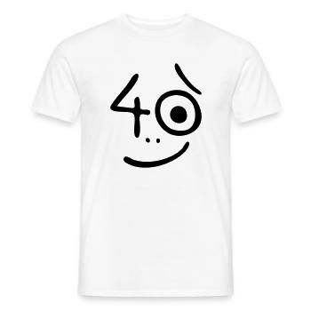 40 Jahre - Na und? - Männer T-Shirt - Weiß - Vorne - AI Model Male 178 dark (178cm)