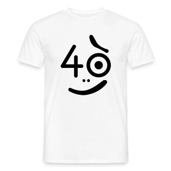 40 Jahre - so what? - Männer T-Shirt - Weiß - Vorne - AI Model Male 178 dark (178cm)