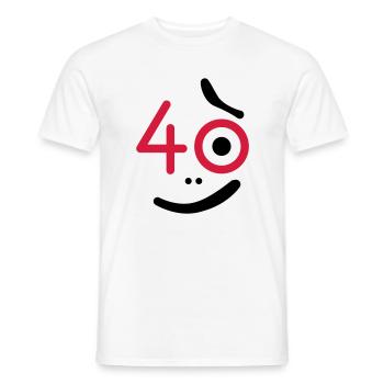 40 Jahre - so what? - Männer T-Shirt - Weiß - Vorne - AI Model Male 178 dark (178cm)