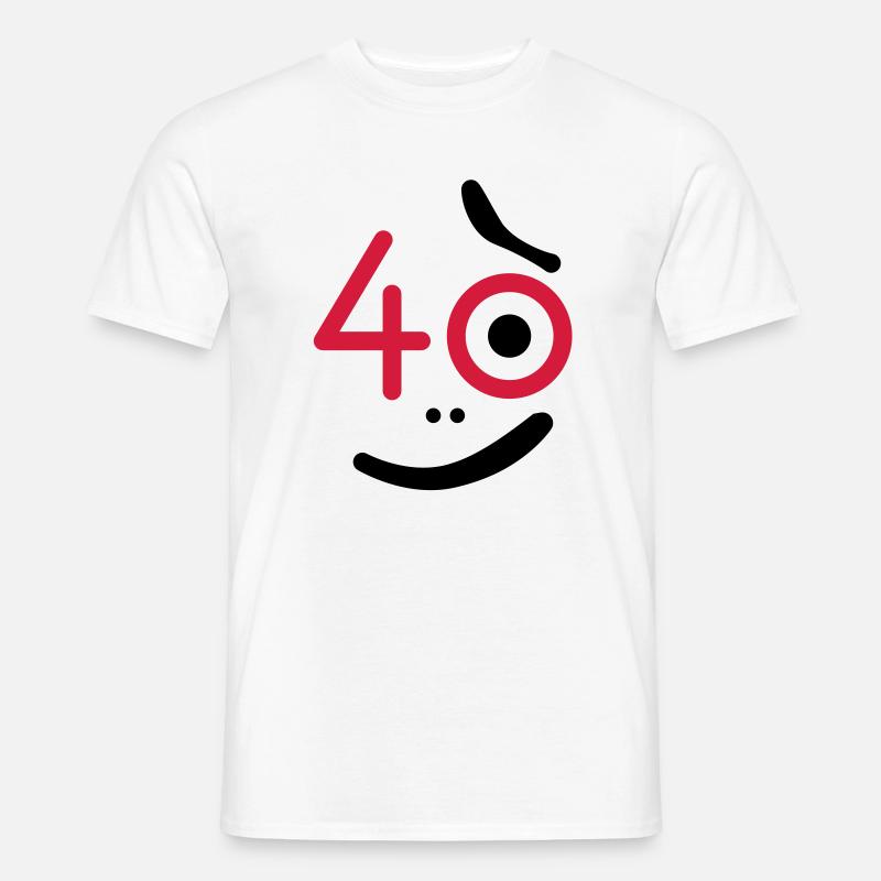 40 år - hvad så? - Mænd T-shirt - hvid