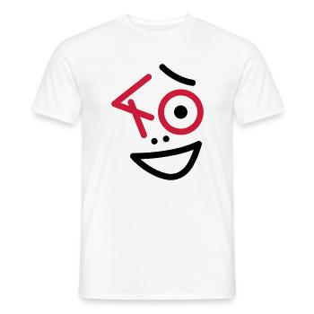 Toll, 40 Jahre ! - Männer T-Shirt - Weiß - Vorne - AI Model Male 178 dark (178cm)