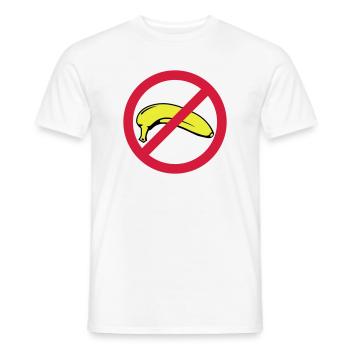 No Banana | Keine Banane - T-shirt homme - blanc - Devant - AI Model Male 178 dark (178cm)