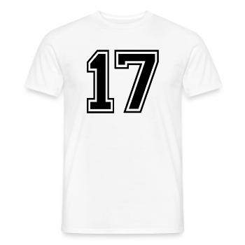 17 - Männer T-Shirt - Weiß - Vorne - AI Model Male 178 dark (178cm)