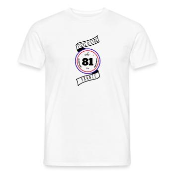 Fière D'être Du 81 Tarn France - T-shirt homme - blanc - Devant - AI Model Male 178 dark (178cm)