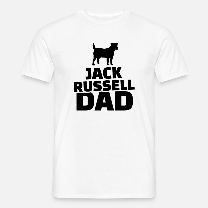 Jack Russel Dad - Männer T-Shirt - Weiß