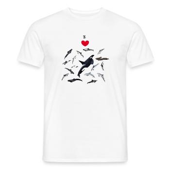 I love dolphins - I love dolphins - Dauphins - Men's T-Shirt - white - Front - AI Model Male 178 dark (178cm)