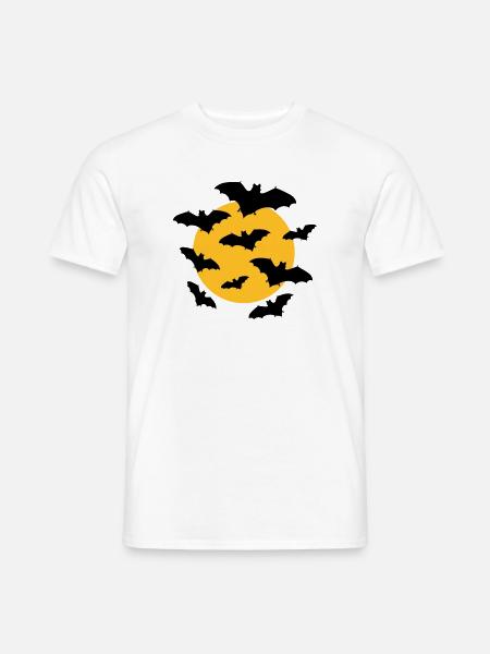 Bats & Moon - Men's T-Shirt - white