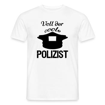Voll der coole Polizist,Polizei,Berufe,Geschenk - Männer T-Shirt - Weiß - Vorne - AI Model Male 178 dark (178cm)