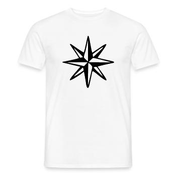 Compass Rose Wind Rose Sail Sailing - Men's T-Shirt - white - Front - AI Model Male 178 dark (178cm)