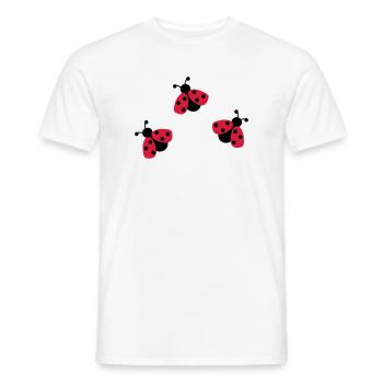 6254398 118120415 Marienkaefer - Männer T-Shirt - Weiß - Vorne - AI Model Male 178 dark (178cm)