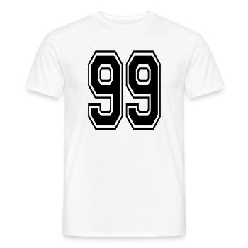 99 - Männer T-Shirt - Weiß - Vorne - AI Model Male 178 dark (178cm)