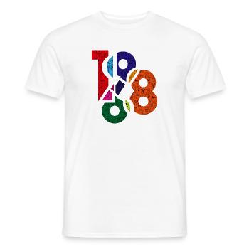 1968 - T-shirt homme - blanc - Devant - AI Model Male 178 dark (178cm)