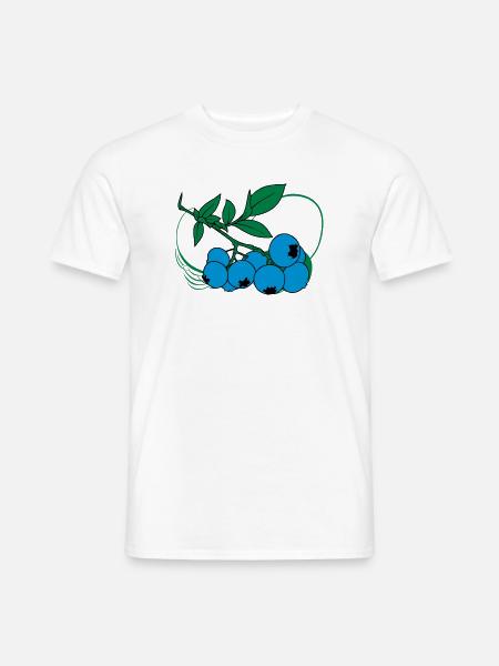 Blaubeeren - Männer T-Shirt - Weiß