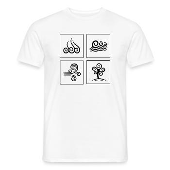 4 Elemente - Männer T-Shirt - Weiß - Vorne - AI Model Male 178 dark (178cm)