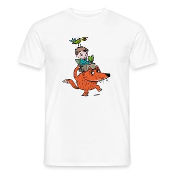 Abenteuerleser Drache und Junge - Männer T-Shirt - Weiß - Vorne - AI Model Male 178 dark (178cm)