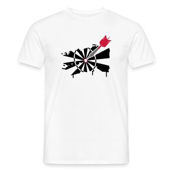 A dartboard with dart - Men's T-Shirt - white - Front - AI Model Male 178 dark (178cm)