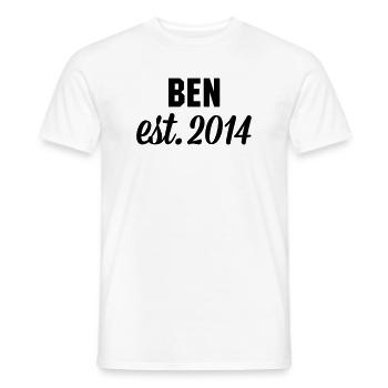 Ben est 2014 - Männer T-Shirt - Weiß - Vorne - AI Model Male 178 dark (178cm)