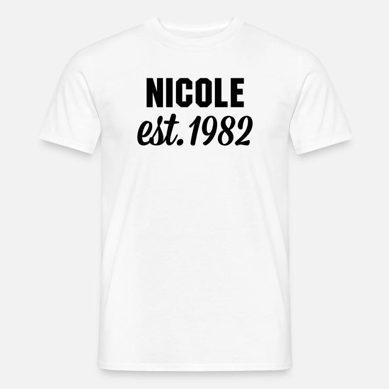 Nicole est 1982 - Männer T-Shirt - Weiß