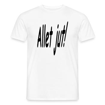alet_jut - Männer T-Shirt - Weiß - Vorne - AI Model Male 178 dark (178cm)