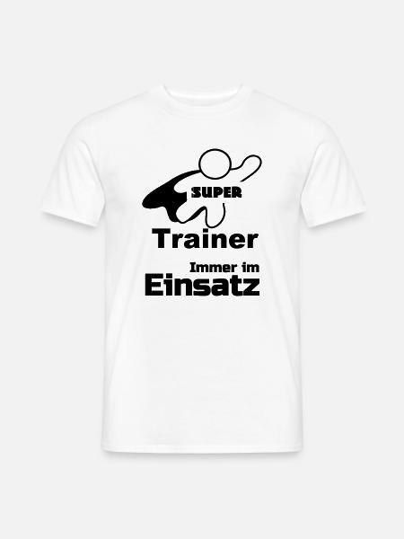 Super Trainer, Sport, Verein, Geschenk - Männer T-Shirt - Weiß