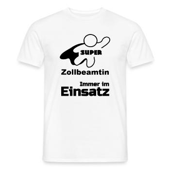 Super Zollbeamtin Zoll, Beamte, Beruf, Geschenk - Männer T-Shirt - Weiß - Vorne - AI Model Male 178 dark (178cm)