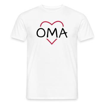 Grandma Heart Gift Birthday Christmas - Men's T-Shirt - white - Front - AI Model Male 178 dark (178cm)