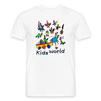 Kids World II - Men's T-Shirt - white - Front - AI Model Male 178 dark (178cm)