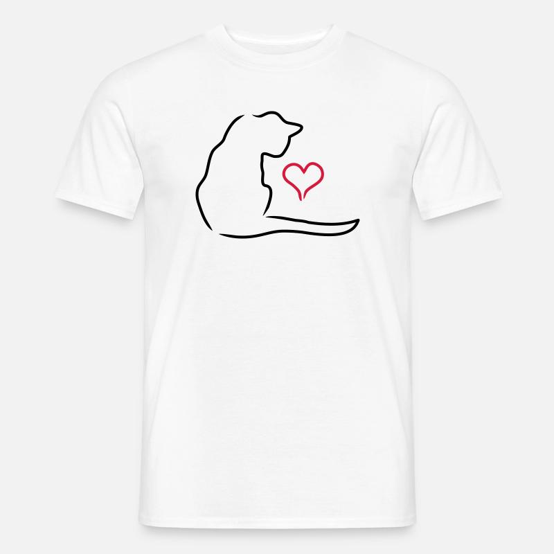 Chat - T-shirt homme - blanc