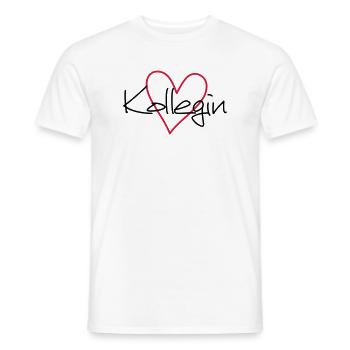 Coeur collègue collègue cadeau préféré - T-shirt homme - blanc - Devant - AI Model Male 178 dark (178cm)