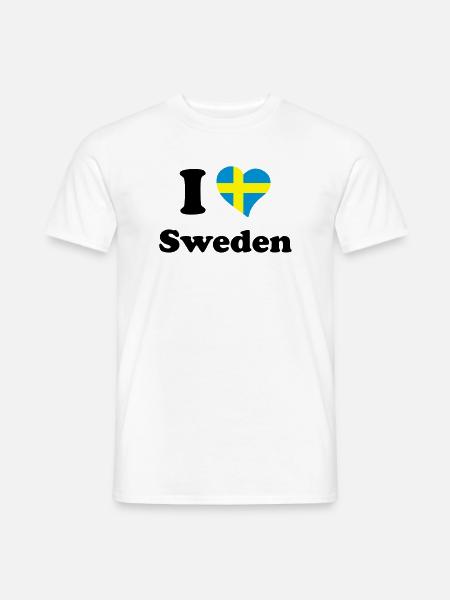 I love Sweden - Men's T-Shirt - white