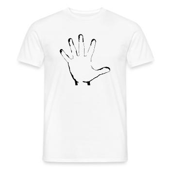 idée cadeau de membre de la main blanche - T-shirt homme - blanc - Devant - AI Model Male 178 dark (178cm)