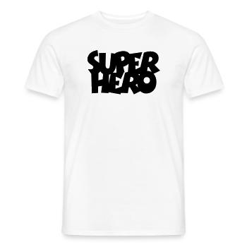 SUPERHERO - T-shirt homme - blanc - Devant - AI Model Male 178 dark (178cm)