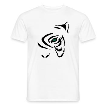 Oeil de tigre Mystérieux Graphique - T-shirt homme - blanc - Devant - AI Model Male 178 dark (178cm)