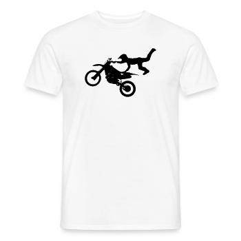 Jump of the Bikes - Men's T-Shirt - white - Front - AI Model Male 178 dark (178cm)