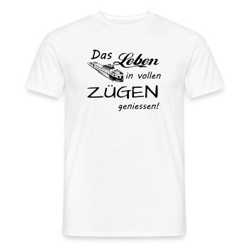 Das Leben geniessen - Männer T-Shirt - Weiß - Vorne - AI Model Male 178 dark (178cm)