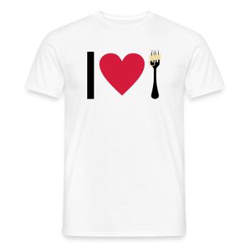 I love Pasta - Männer T-Shirt - Weiß - Vorne - AI Model Male 178 dark (178cm)