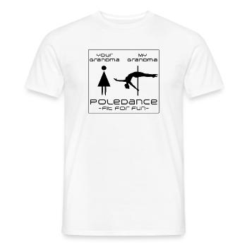 PoleDance Grandma: Fit for Fun - Men's T-Shirt - white - Front - AI Model Male 178 dark (178cm)