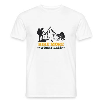hiking, hiking, leisure, hobbies, mountain - Men's T-Shirt - white - Front - AI Model Male 178 dark (178cm)