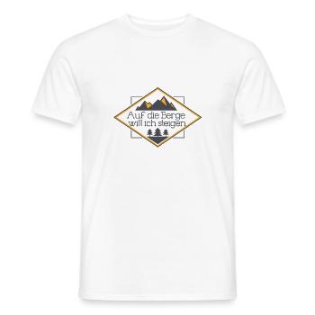 wandern, Wanderung, Freizeitspaß, Hobby, Berg - Männer T-Shirt - Weiß - Vorne - AI Model Male 178 dark (178cm)