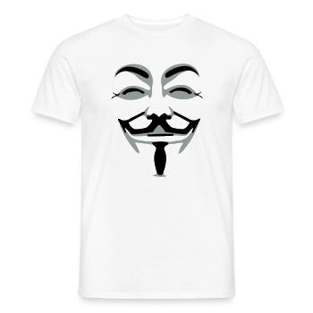 anonymus_vektor_2farb - T-shirt homme - blanc - Devant - AI Model Male 178 dark (178cm)