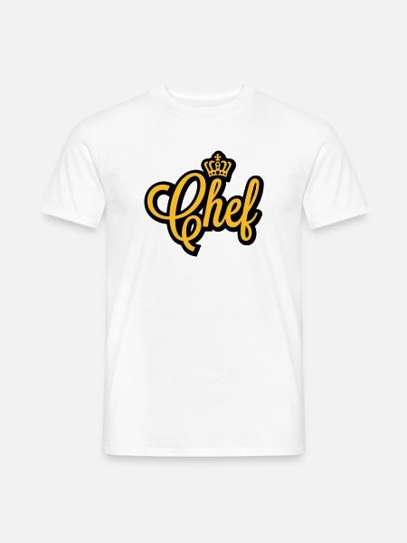 Chef | Crown | Krone - T-shirt homme - blanc