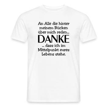 Talk behind my back - Thank you - Men's T-Shirt - white - Front - AI Model Male 178 dark (178cm)