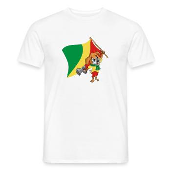 Kongo (Brazzaville) Fan Hund - Männer T-Shirt - Weiß - Vorne - AI Model Male 178 dark (178cm)