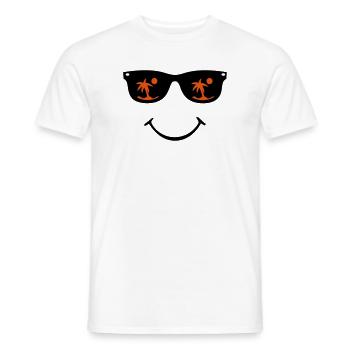 Lunettes de soleil - T-shirt homme - blanc - Devant - AI Model Male 178 dark (178cm)