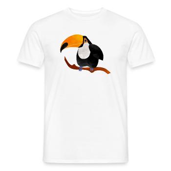 toucan - T-shirt homme - blanc - Devant - AI Model Male 178 dark (178cm)