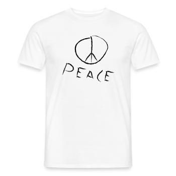 paix sortie-shirt - T-shirt homme - blanc - Devant - AI Model Male 178 dark (178cm)
